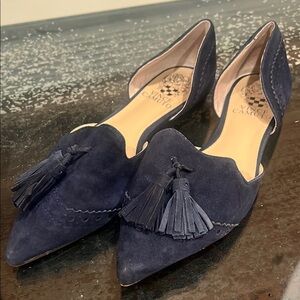 Vince Camuto Dark Blue Women's Tassel Flats
